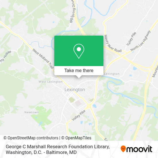 George C Marshall Research Foundation Library map