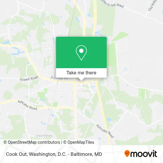 Cook Out map