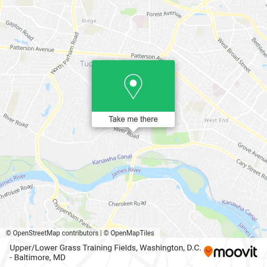 Upper / Lower Grass Training Fields map