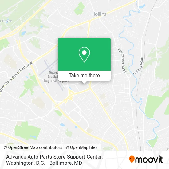 Advance Auto Parts Store Support Center map
