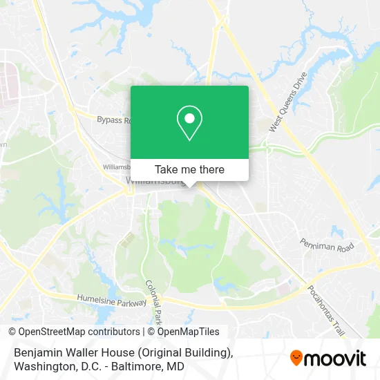 Benjamin Waller House (Original Building) map