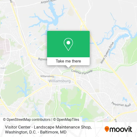 Visitor Center - Landscape Maintenance Shop map
