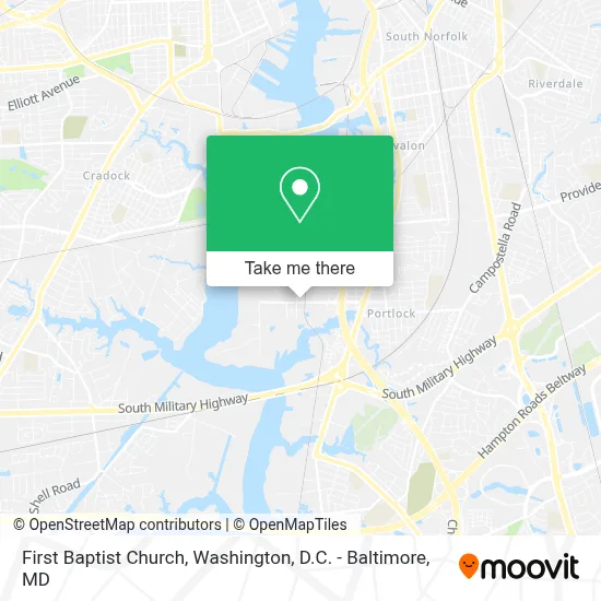 First Baptist Church map