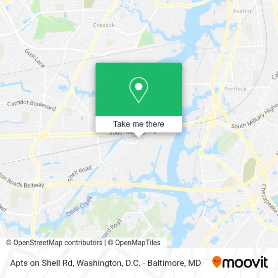 Apts on Shell Rd map