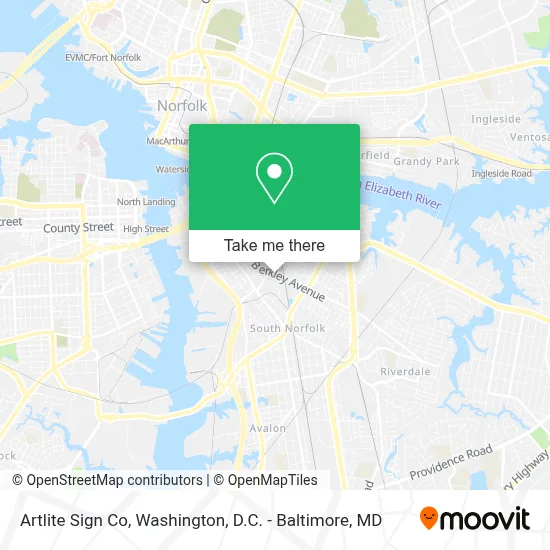 Artlite Sign Co map