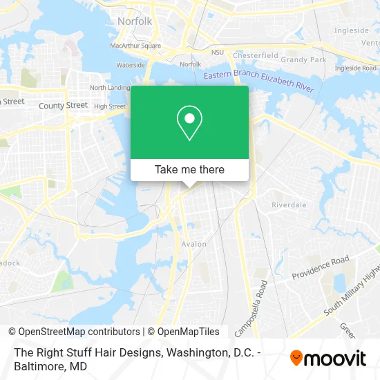 The Right Stuff Hair Designs map