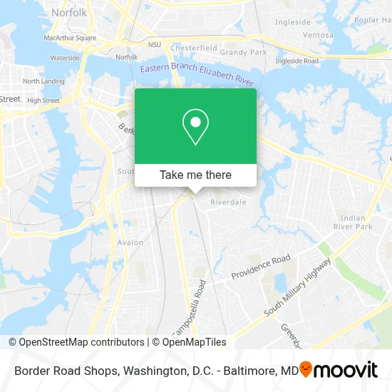 Border Road Shops map