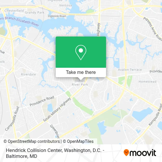 Hendrick Collision Center map