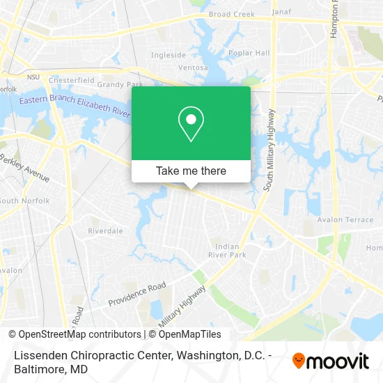 Lissenden Chiropractic Center map