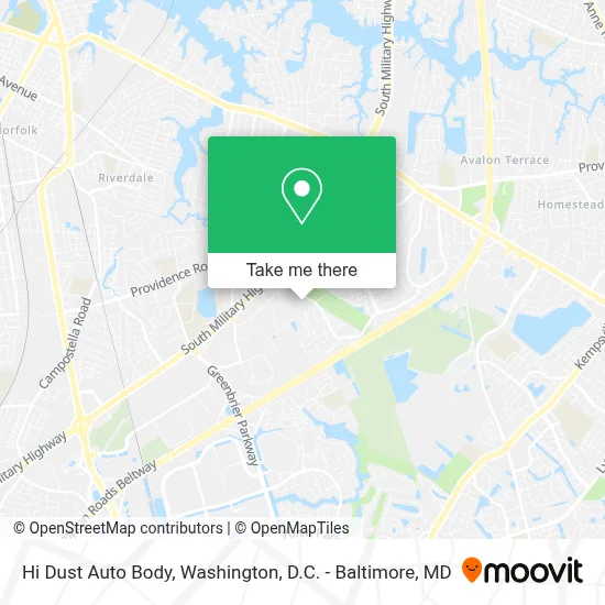 Hi Dust Auto Body map