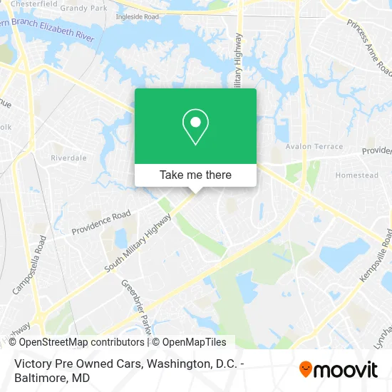 Victory Pre Owned Cars map