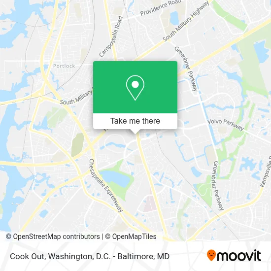 Cook Out map