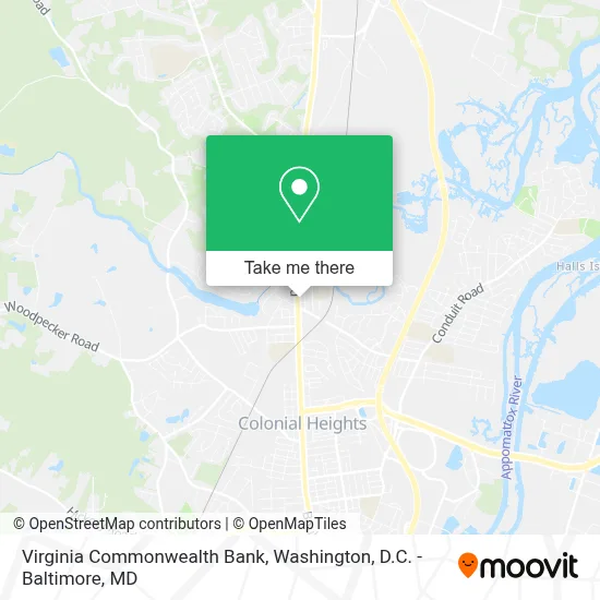 Virginia Commonwealth Bank map