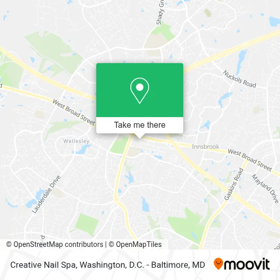 Creative Nail Spa map