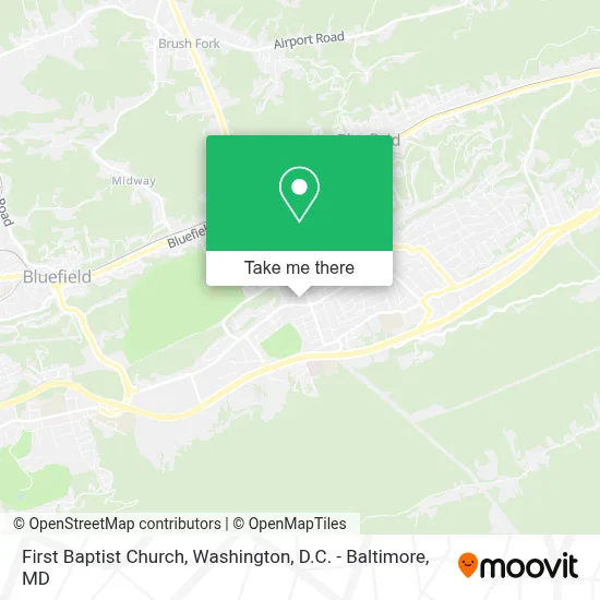 First Baptist Church map