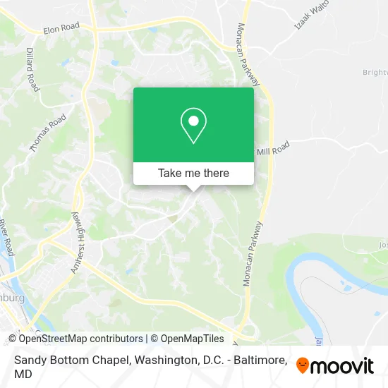 Sandy Bottom Chapel map