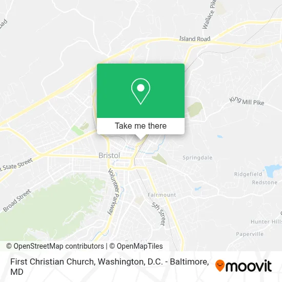 First Christian Church map
