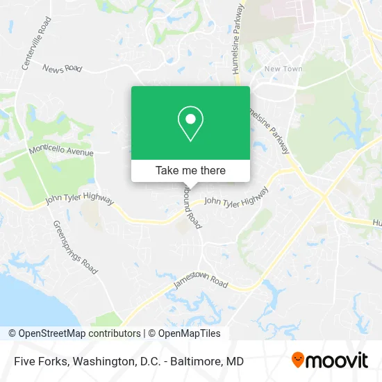 Five Forks map