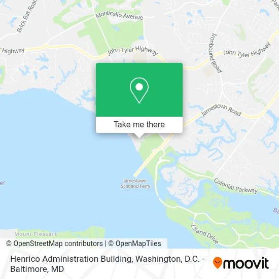 Henrico Administration Building map
