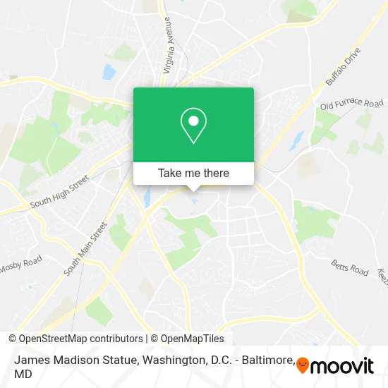 James Madison Statue map