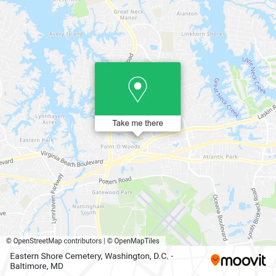 Eastern Shore Cemetery map