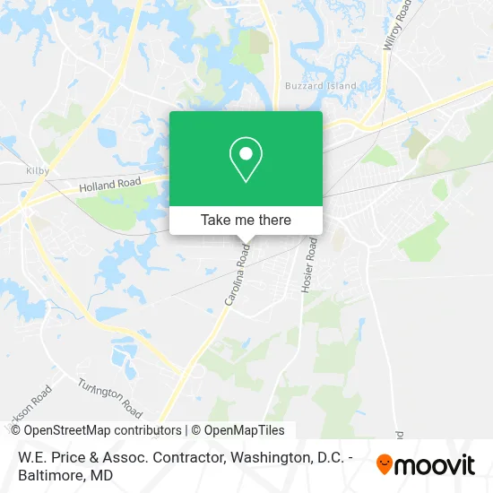 W.E. Price & Assoc. Contractor map