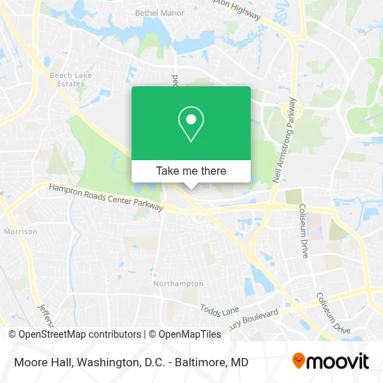 Moore Hall map