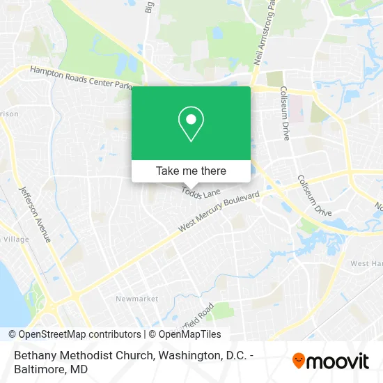 Bethany Methodist Church map