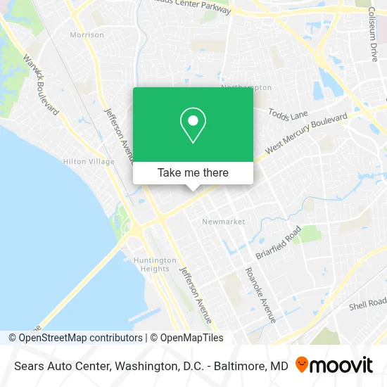 Sears Auto Center map