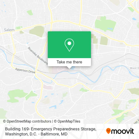 Building 169- Emergency Preparedness Storage map