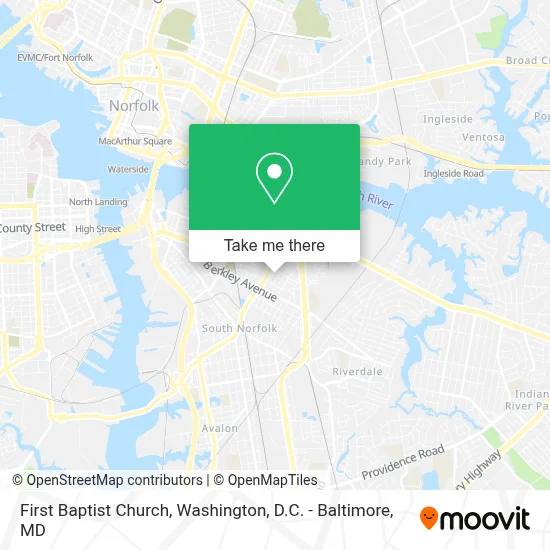 First Baptist Church map
