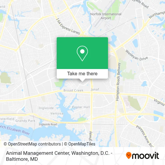 Animal Management Center map