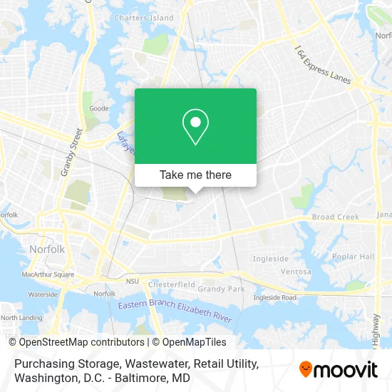 Purchasing Storage, Wastewater, Retail Utility map