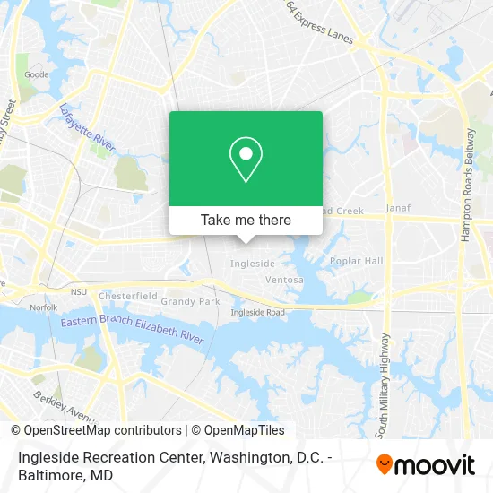 Ingleside Recreation Center map