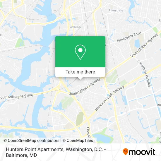 Hunters Point Apartments map