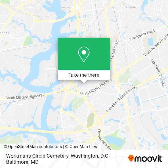 Workmans Circle Cemetery map