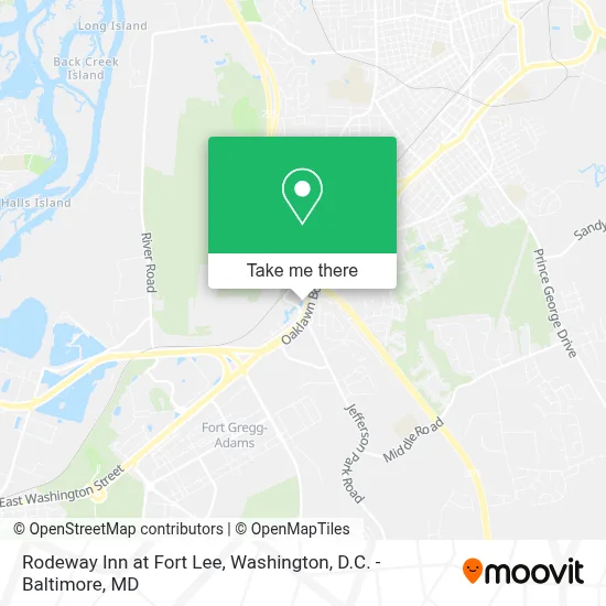 Rodeway Inn at Fort Lee map
