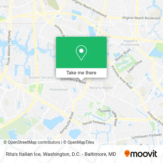 Rita's Italian Ice map