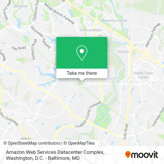 Amazon Web Services Datacenter Complex map