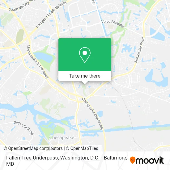 Fallen Tree Underpass map