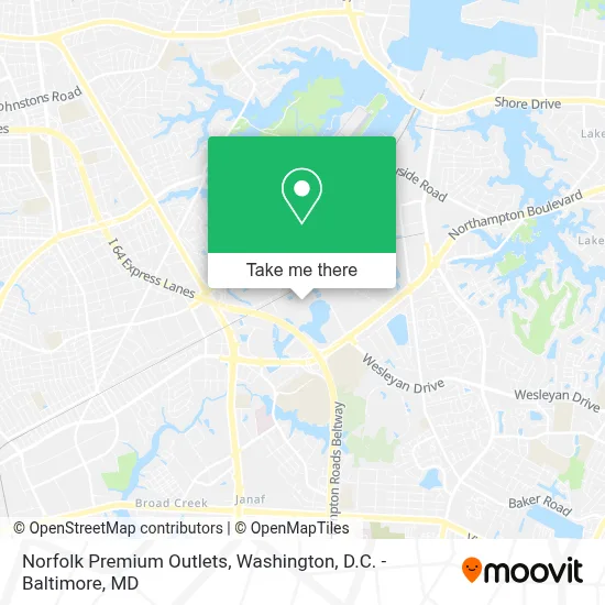 Norfolk Premium Outlets map