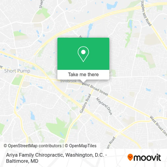 Ariya Family Chiropractic map