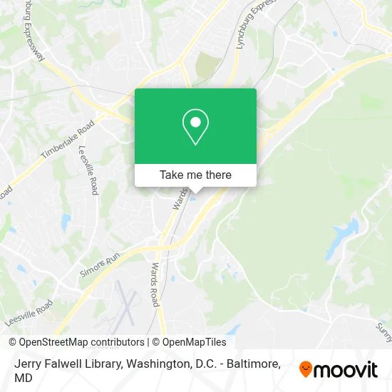 Jerry Falwell Library map