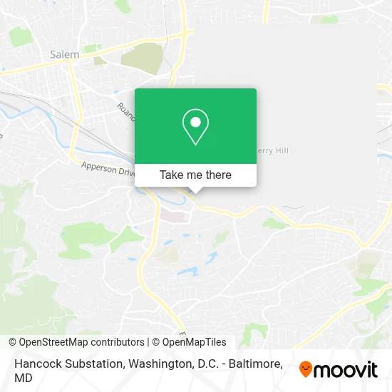 Hancock Substation map