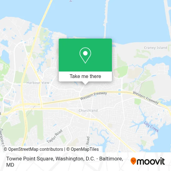 Towne Point Square map