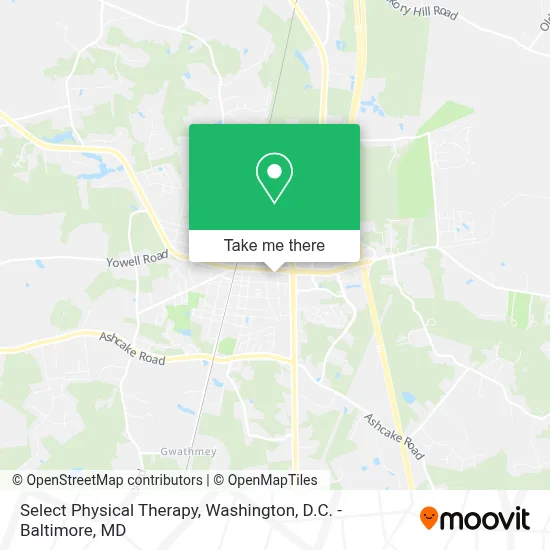 Select Physical Therapy map