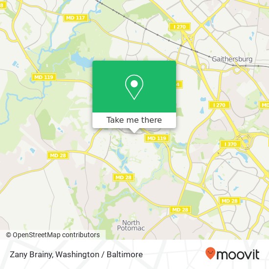 Zany Brainy, 202 Kentlands Blvd map