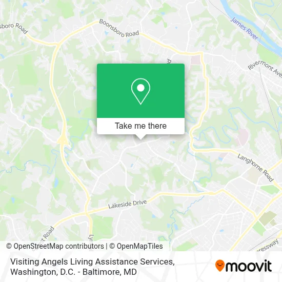Visiting Angels Living Assistance Services map