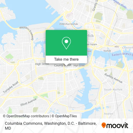 Columbia Commons map