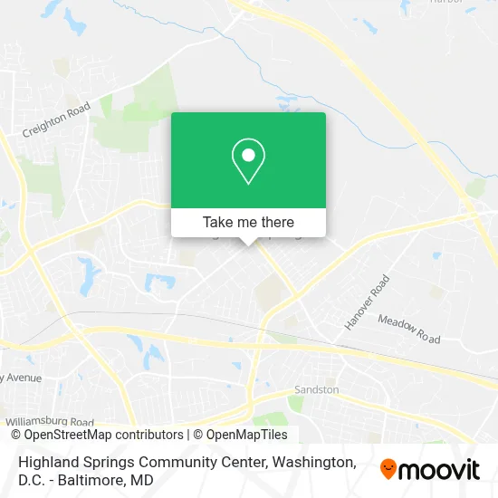 Highland Springs Community Center map